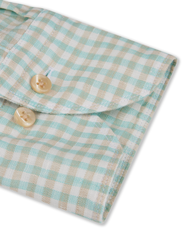 Stenstroms Green Checked Linen Shirt