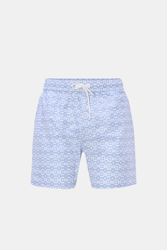 A Trip In A Bag Tile Swim Shorts