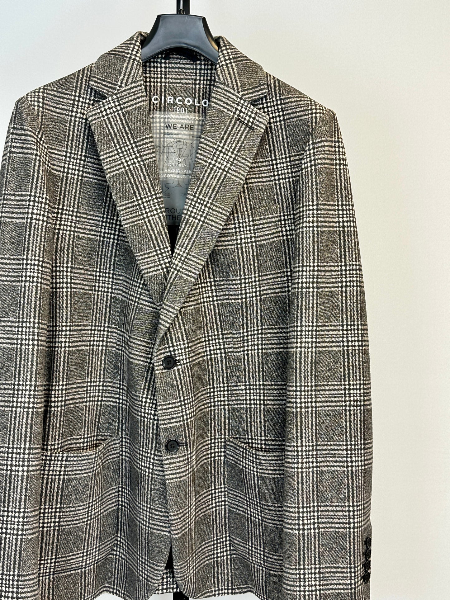 Circolo Glen Plaid Print Jacket