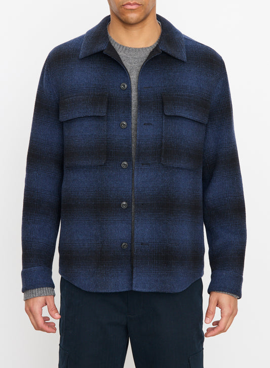 Vince Plaid Splittable Shirt Jacket