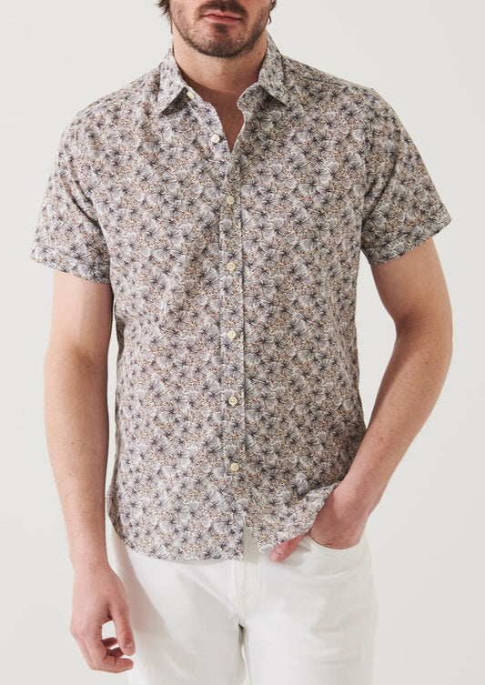 Patrick Assaraf Feather Print Shirt