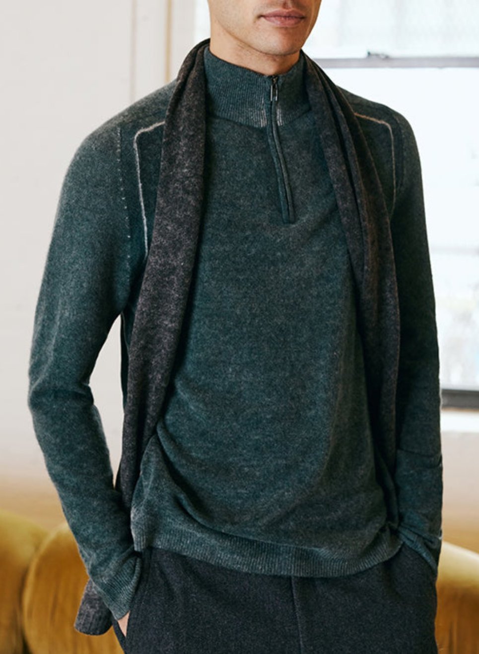 Autumn Cashmere Inked 1/4 Zip Pullover